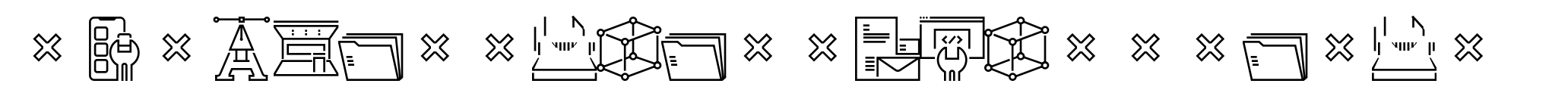 Square Line Icons Design Design image